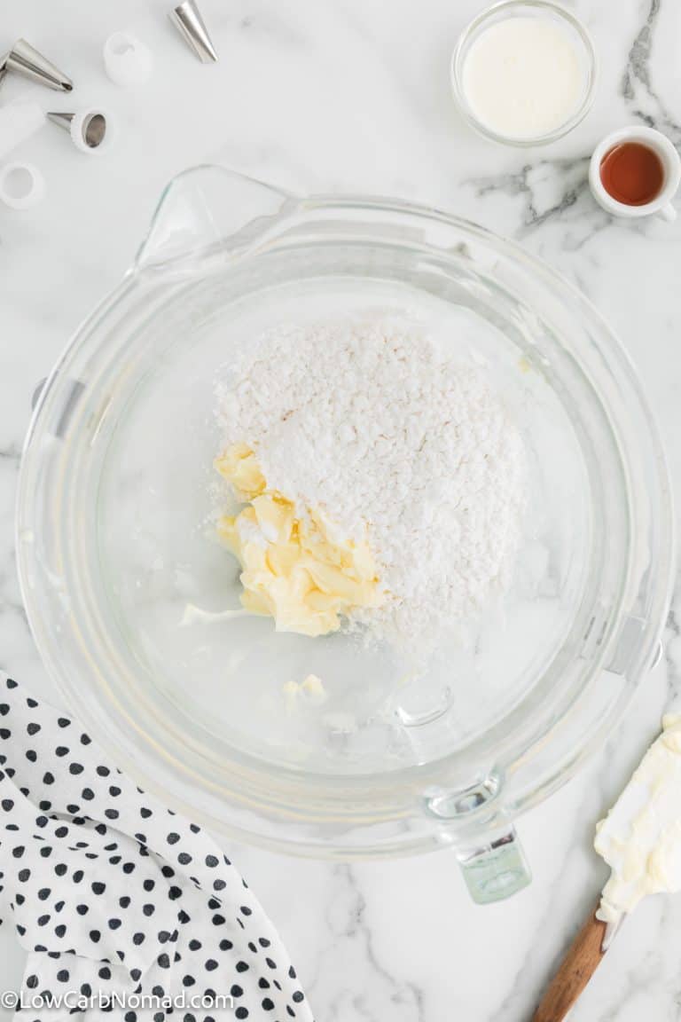 Keto Vanilla Buttercream Frosting Recipe • Low Carb Nomad