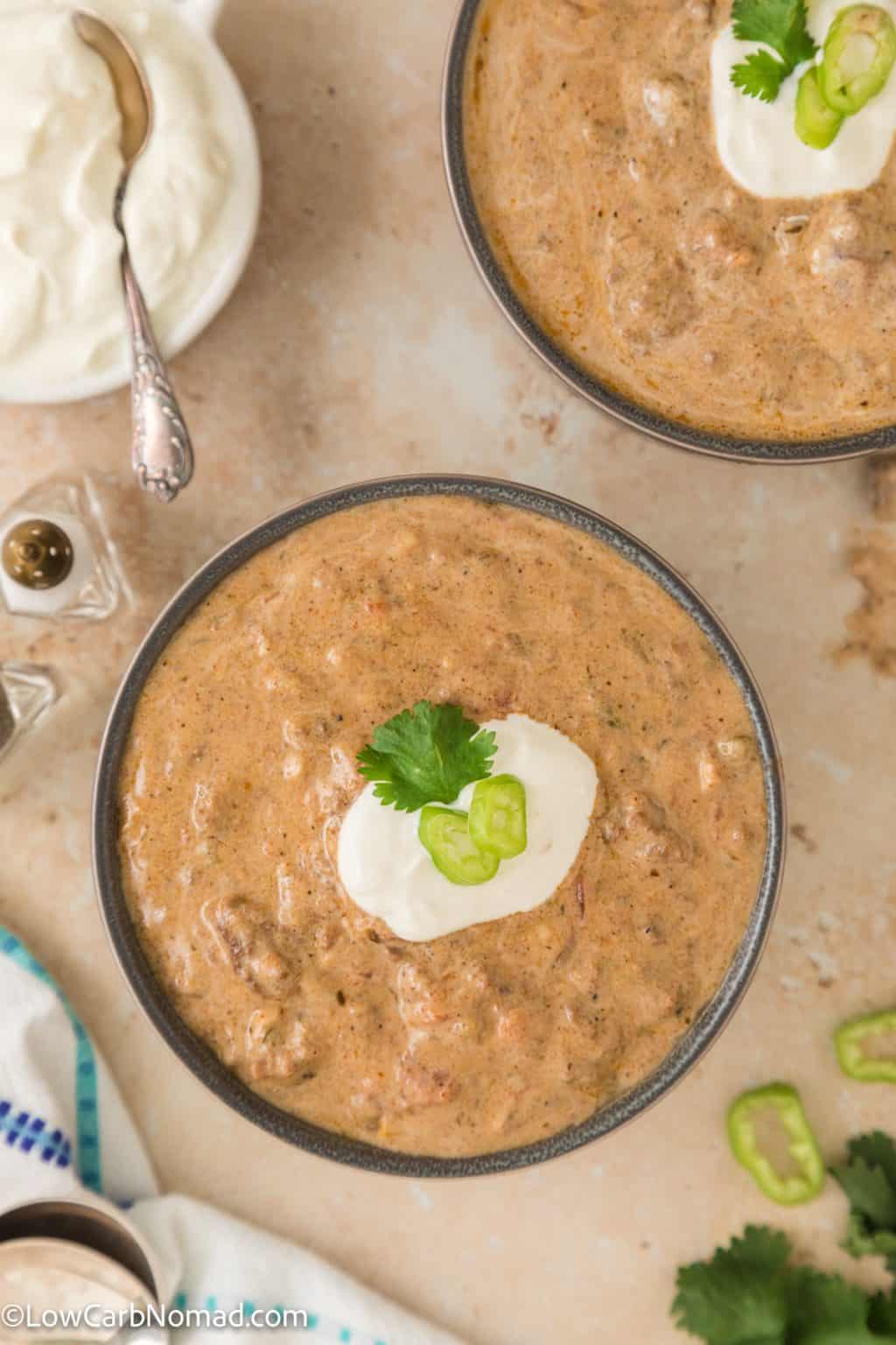 Creamy Taco Soup Recipe (Keto/Low Carb) • Low Carb Nomad