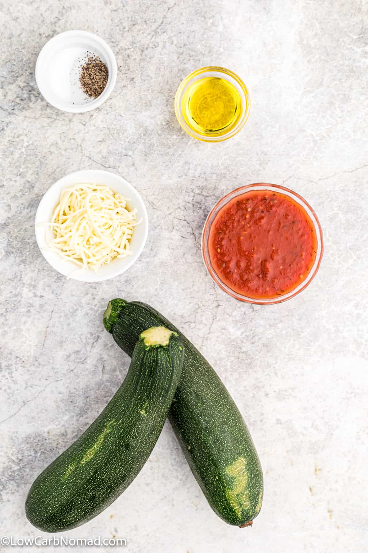 Zucchini Pizza Bites Recipe ingredients 