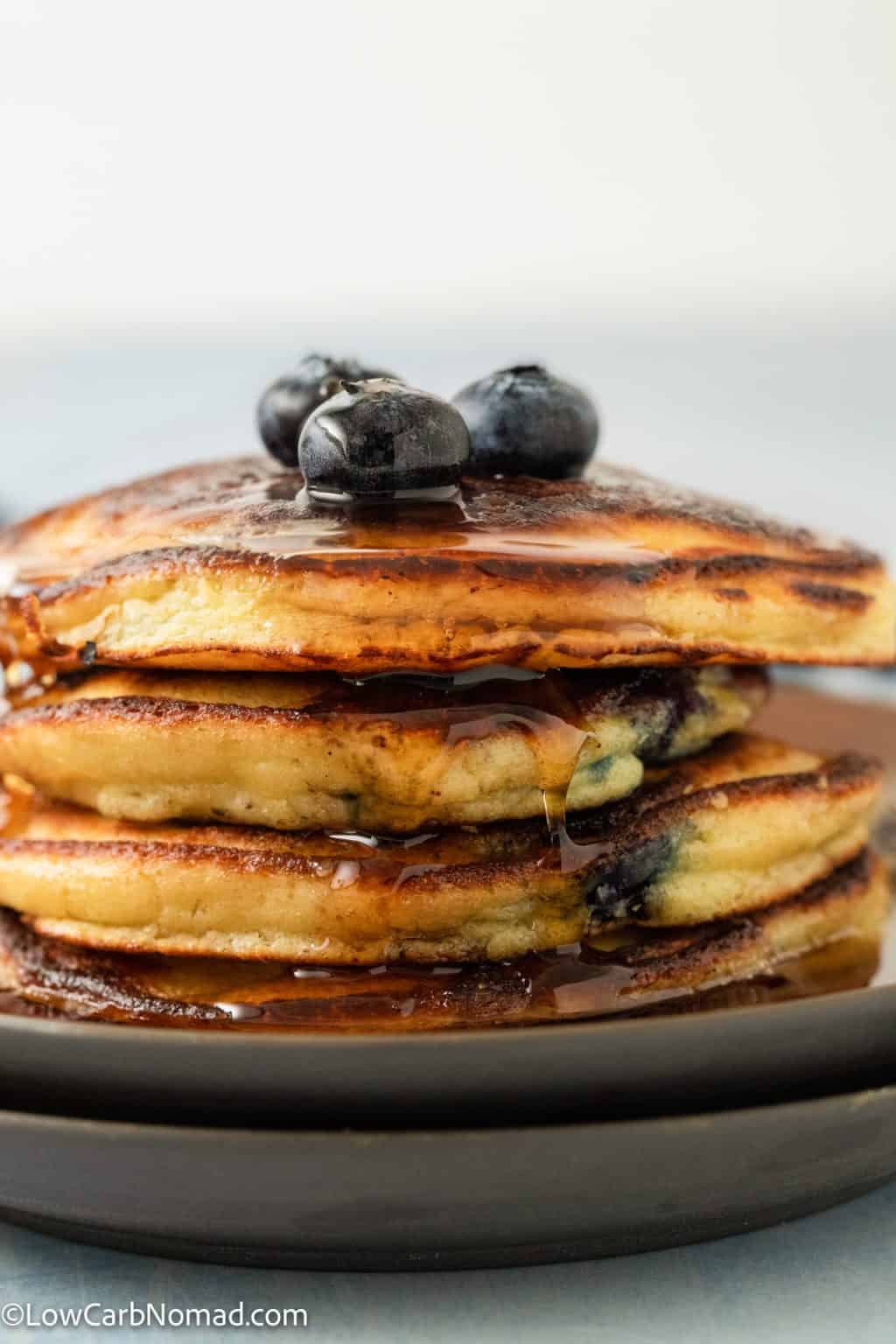 Fluffy Keto Blueberry Pancakes Recipe • Low Carb Nomad