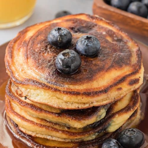 Fluffy Keto Blueberry Pancakes Recipe