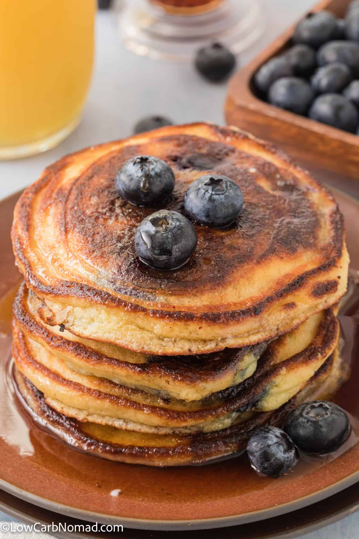 Fluffy Keto Blueberry Pancakes Recipe