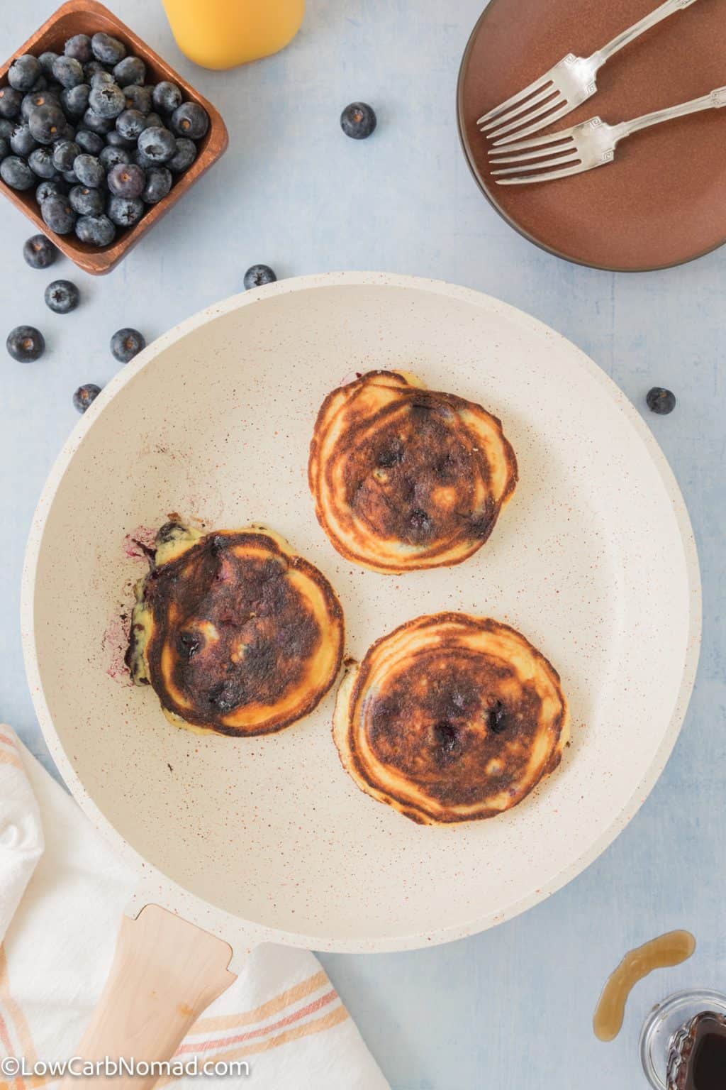 Fluffy Keto Blueberry Pancakes Recipe • Low Carb Nomad