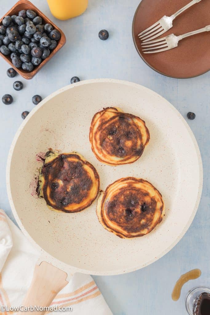 Fluffy Keto Blueberry Pancakes Recipe • Low Carb Nomad